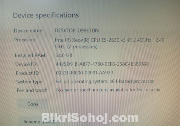 HP Z840 Intel Xeon 64GB RAM NVME 512GB 8GB Graphices